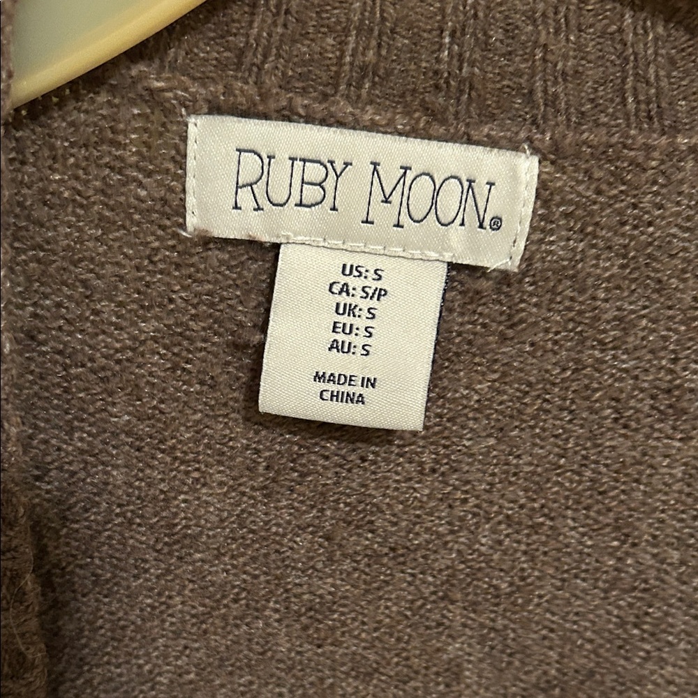 Ruby Moon Cocoa Open-Front Cardigan - Picture 4 of 5